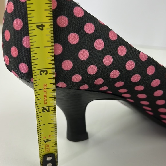Söfft Black with Pink Polka Dot Retro Heels - Picture 6 of 9